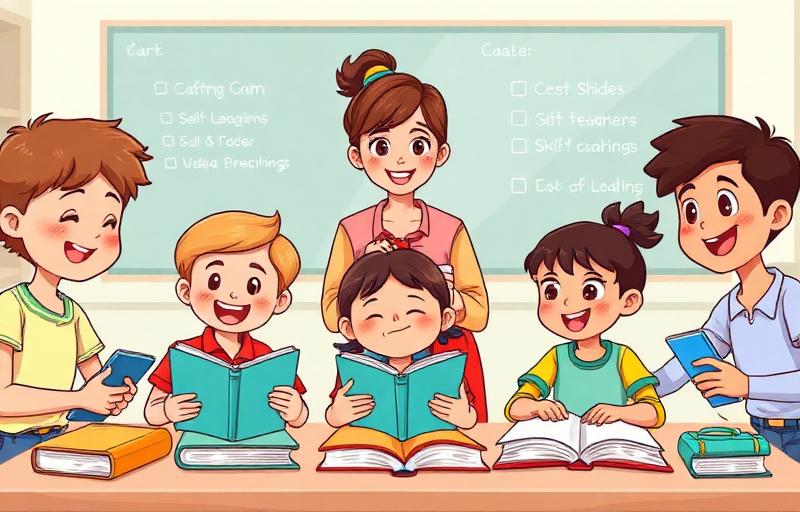 Happy children learning with certified tutors