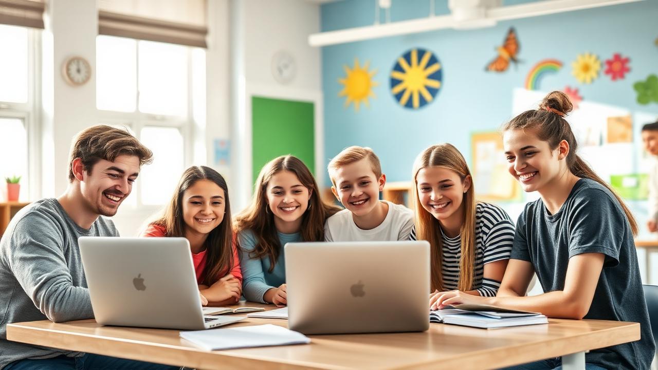 Students collaborating